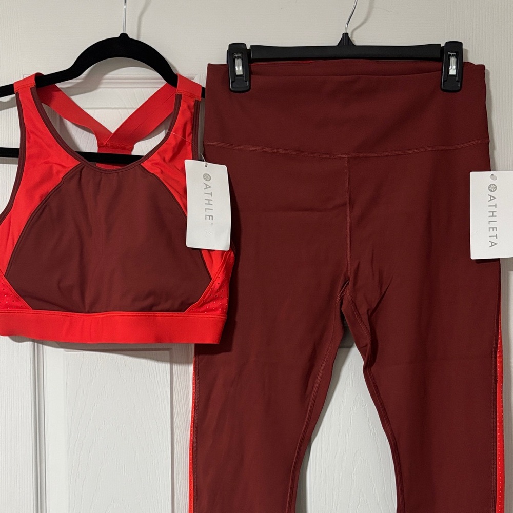 Athleta Crimson Activewear Set BNWT